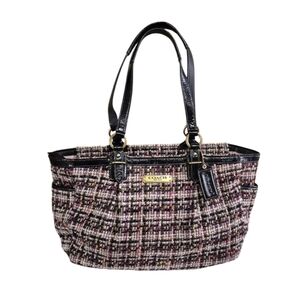 Coach Multicolor Tweed Tote Bag